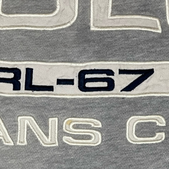 Vintage Polo Ralph Lauren Jeans Co Spell out Gray Sweatshirt Size XXL with Flaws - Picture 3 of 11